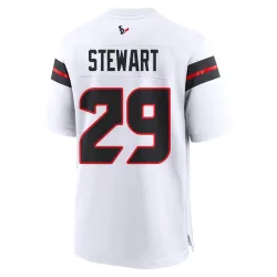 Houston Texans Youth Game White Jersey (29 M.J. Stewart)