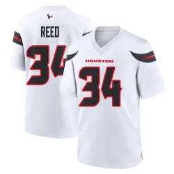 Houston Texans Youth Game White Jersey (34 Jaylen Reed)