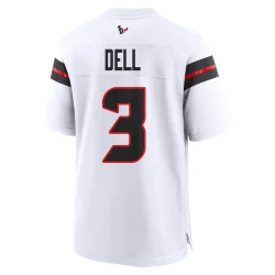Houston Texans Youth Game White Jersey (3 Tank Dell)