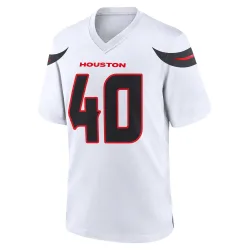 Houston Texans Youth Game White Jersey (40 Austin Brinkman)