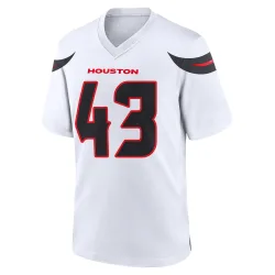 Houston Texans Youth Game White Jersey (43 Jakob Johnson)