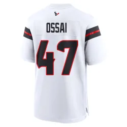 Houston Texans Youth Game White Jersey (47 K.C. Ossai)