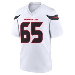 Houston Texans Youth Game White Jersey (65 Eli Cox)