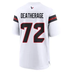 Houston Texans Youth Game White Jersey (72 Dylan Deatherage)