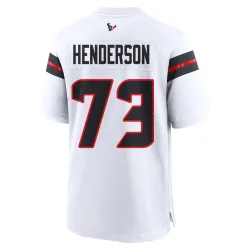 Houston Texans Youth Game White Jersey (73 LaDarius Henderson)