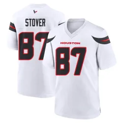 Houston Texans Youth Game White Jersey (87 Cade Stover)
