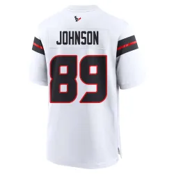 Houston Texans Youth Game White Jersey (89 Xavier Johnson)
