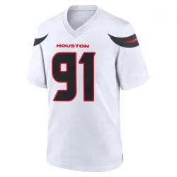 Houston Texans Youth Game White Jersey (91 Folorunso Fatukasi)