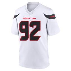 Houston Texans Youth Game White Jersey (92 Dylan Horton)