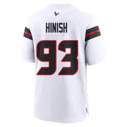 Houston Texans Youth Game White Jersey (93 Kurt Hinish)
