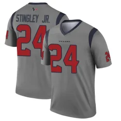 Houston Texans Youth Legend Gray Inverted Jersey (24 Derek Stingley Jr.)