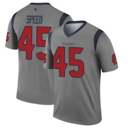 Houston Texans Youth Legend Gray Inverted Jersey (45 E.J. Speed)