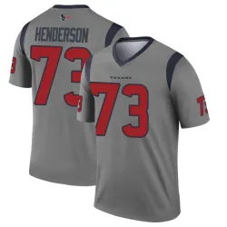 Houston Texans Youth Legend Gray Inverted Jersey (73 LaDarius Henderson)