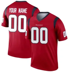 Houston Texans Youth Legend Red Jersey (00 Custom)