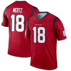 Houston Texans Youth Legend Red Jersey (18 Graham Mertz)