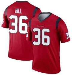 Houston Texans Youth Legend Red Jersey (36 Brandon Hill)