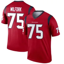 Houston Texans Youth Legend Red Jersey (75 Vince Wilfork)