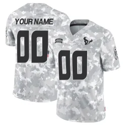 Houston Texans Youth Limited Arctic Camo 2024 Salute to Service Jersey (00 Custom)