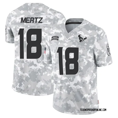 Houston Texans Youth Limited Arctic Camo 2024 Salute to Service Jersey (18 Graham Mertz)