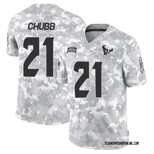 Houston Texans Youth Limited Arctic Camo 2024 Salute to Service Jersey (21 Nick Chubb)