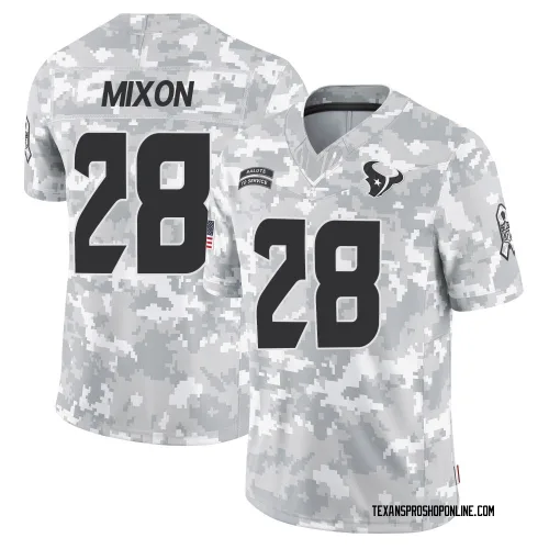 Houston Texans Youth Limited Arctic Camo 2024 Salute to Service Jersey (28 Joe Mixon)