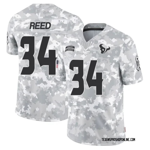 Houston Texans Youth Limited Arctic Camo 2024 Salute to Service Jersey (34 Jaylen Reed)