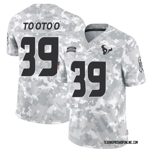 Houston Texans Youth Limited Arctic Camo 2024 Salute to Service Jersey (39 Henry To'oTo'o)