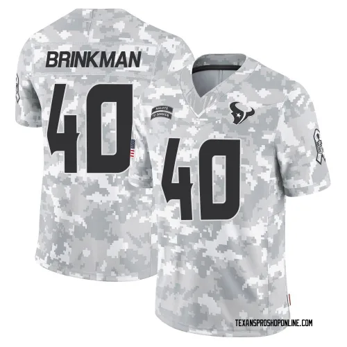 Houston Texans Youth Limited Arctic Camo 2024 Salute to Service Jersey (40 Austin Brinkman)