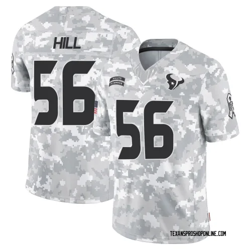 Houston Texans Youth Limited Arctic Camo 2024 Salute to Service Jersey (56 Jamal Hill)