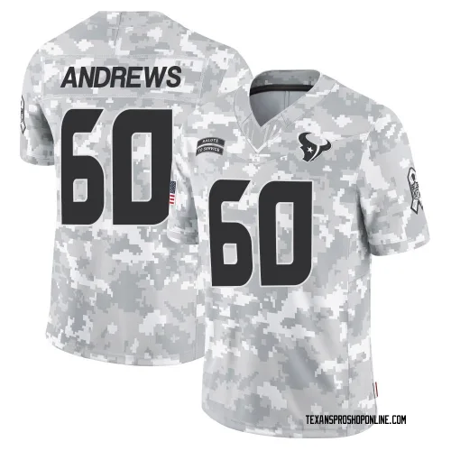 Houston Texans Youth Limited Arctic Camo 2024 Salute to Service Jersey (60 Jake Andrews)