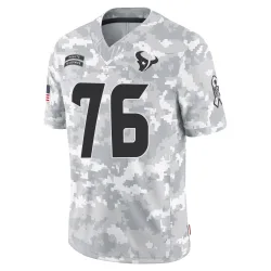 Houston Texans Youth Limited Arctic Camo 2024 Salute to Service Jersey (76 Austin Deculus)