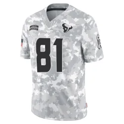 Houston Texans Youth Limited Arctic Camo 2024 Salute to Service Jersey (81 Jaxon Janke)