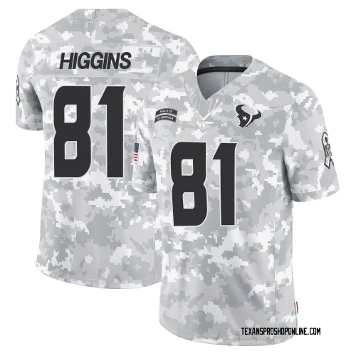 Houston Texans Youth Limited Arctic Camo 2024 Salute to Service Jersey (81 Jayden Higgins)