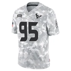 Houston Texans Youth Limited Arctic Camo 2024 Salute to Service Jersey (95 Derek Barnett)