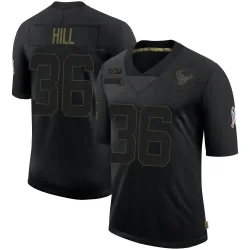 Houston Texans Youth Limited Black 2020 Salute To Service Jersey (36 Brandon Hill)