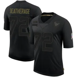 Houston Texans Youth Limited Black 2020 Salute To Service Jersey (72 Dylan Deatherage)