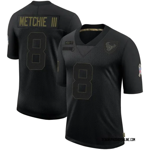 Houston Texans Youth Limited Black 2020 Salute To Service Jersey (8 John Metchie III)