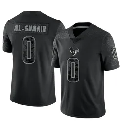 Houston Texans Youth Limited Black Reflective Jersey (0 Azeez Al-Shaair)