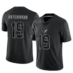 Houston Texans Youth Limited Black Reflective Jersey (19 Xavier Hutchinson)