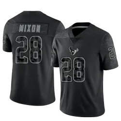 Houston Texans Youth Limited Black Reflective Jersey (28 Joe Mixon)