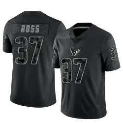 Houston Texans Youth Limited Black Reflective Jersey (37 D'Angelo Ross)
