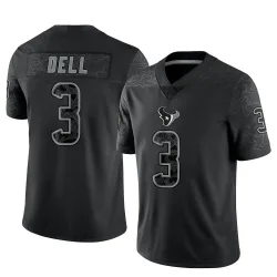 Houston Texans Youth Limited Black Reflective Jersey (3 Tank Dell)