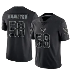 Houston Texans Youth Limited Black Reflective Jersey (58 Kyonte Hamilton)