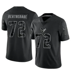 Houston Texans Youth Limited Black Reflective Jersey (72 Dylan Deatherage)
