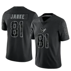Houston Texans Youth Limited Black Reflective Jersey (81 Jaxon Janke)
