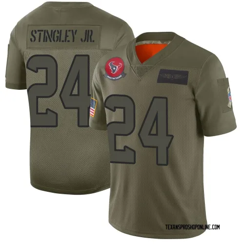 Houston Texans Youth Limited Camo 2019 Salute to Service Jersey (24 Derek Stingley Jr.)