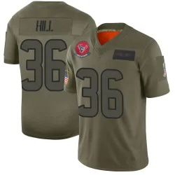 Houston Texans Youth Limited Camo 2019 Salute to Service Jersey (36 Brandon Hill)