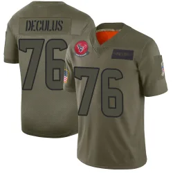 Houston Texans Youth Limited Camo 2019 Salute to Service Jersey (76 Austin Deculus)
