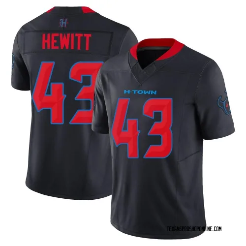 Houston Texans Youth Limited Navy 2nd Alternate Vapor F.U.S.E. Jersey (43 Neville Hewitt)