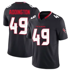 Houston Texans Youth Limited Navy Alternate Vapor F.U.S.E. Jersey (49 Tucker Addington)